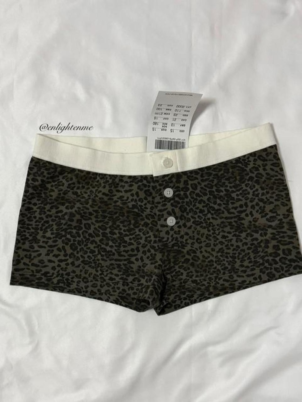 Brandy Melville dark leopard print boxer boy shorts